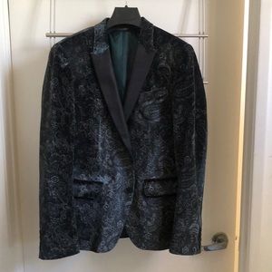 Paisley tuxedo blazer and matching pants